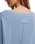 The Free People Womens Latte Blues Solid Thermal Top in Autumn Sky