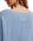 The Free People Womens Latte Blues Solid Thermal Top in Autumn Sky