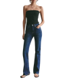 Double Knot High Rise Bootcut Jeans in Aegean