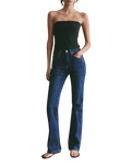 Double Knot High Rise Bootcut Jeans in Aegean