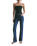 Double Knot High Rise Bootcut Jeans in Aegean