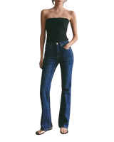 Double Knot High Rise Bootcut Jeans in Aegean