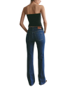 Double Knot High Rise Bootcut Jeans in Aegean