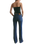 Double Knot High Rise Bootcut Jeans in Aegean