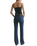 Double Knot High Rise Bootcut Jeans in Aegean