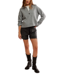 Trading Up Polo Jumper in Grey Heather