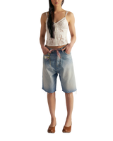 Montana Raw Hem Shorts in Cowgirl Blues