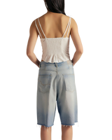 Montana Raw Hem Shorts in Cowgirl Blues