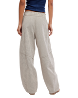 Something Good Pull-On Barrel Trousers in Ivory Combo