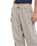 Something Good Pull-On Barrel Trousers in Ivory Combo