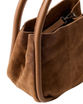 The Free People Womens Barlow Suede Bucket Bag in Cognac