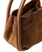 The Free People Womens Barlow Suede Bucket Bag in Cognac