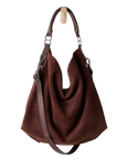 Suzie Suede Slouch Tote Bag in Espresso