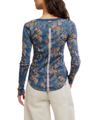 The Free People Womens Jamie Henley Printed Top in Floral Haze