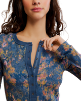 The Free People Womens Jamie Henley Printed Top in Floral Haze