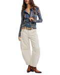 The Free People Womens Jamie Henley Printed Top in Floral Haze