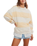 Classic Stripe Sweatshirt in Apricot Combo