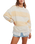 Classic Stripe Sweatshirt in Apricot Combo