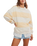 Classic Stripe Sweatshirt in Apricot Combo