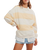 Classic Stripe Sweatshirt in Apricot Combo