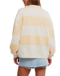Classic Stripe Sweatshirt in Apricot Combo
