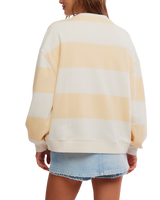 Classic Stripe Sweatshirt in Apricot Combo