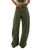Spotlight Washed Barrel Chino Trousers in Dusty Olive