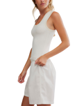Longer Days Vest in White Alyssum