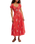 Complete Me Midi Dress in Coral Combo