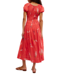 Complete Me Midi Dress in Coral Combo