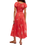 Complete Me Midi Dress in Coral Combo