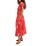 Complete Me Midi Dress in Coral Combo