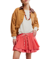 Lady Tulip Mini Skirt in Coral