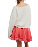 Lady Tulip Mini Skirt in Coral