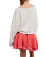 Lady Tulip Mini Skirt in Coral