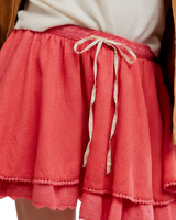 Lady Tulip Mini Skirt in Coral
