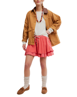 Lady Tulip Mini Skirt in Coral