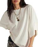 The Free People Womens Atlas Dolman T-Shirt in Clean Ivory
