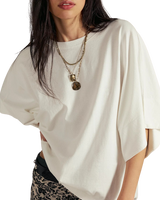 The Free People Womens Atlas Dolman T-Shirt in Clean Ivory