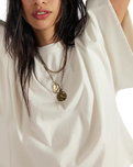 The Free People Womens Atlas Dolman T-Shirt in Clean Ivory