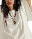 The Free People Womens Atlas Dolman T-Shirt in Clean Ivory