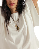 The Free People Womens Atlas Dolman T-Shirt in Clean Ivory
