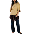 The Free People Womens Atlas Dolman T-Shirt in Fallen Leaf