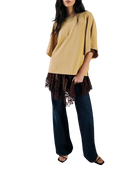 The Free People Womens Atlas Dolman T-Shirt in Fallen Leaf