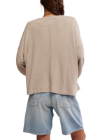 Dawson Pocket Thermal Long Sleeve T-Shirt in Smooth Stone