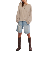 Dawson Pocket Thermal Long Sleeve T-Shirt in Smooth Stone