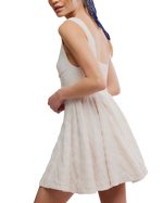 Can't Help It Mini Dress in Champagne Sugar Comb