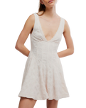 Can't Help It Mini Dress in Champagne Sugar Comb