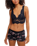 Petal Party Plunge Bralette in Black