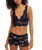 Petal Party Plunge Bralette in Black